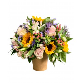 Caja floral con frase